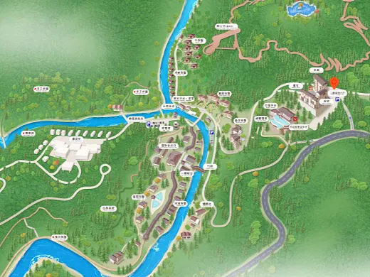 阜南结合景区手绘地图智慧导览和720全景技术，可以让景区更加“动”起来，为游客提供更加身临其境的导览体验。